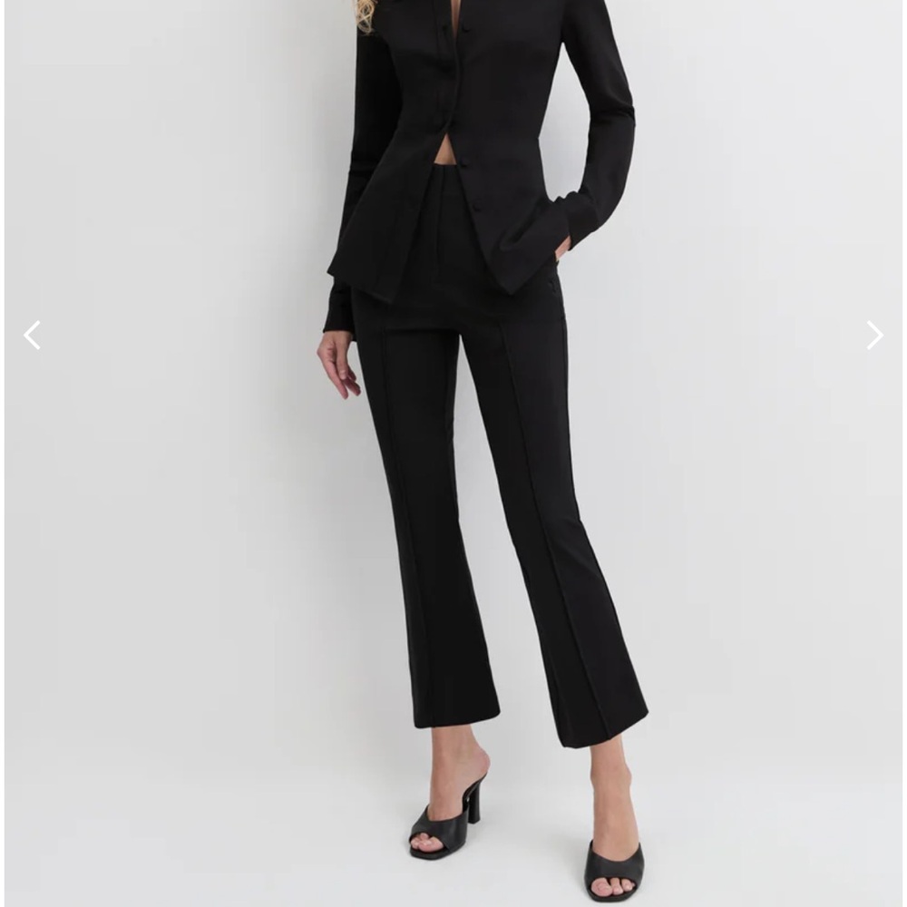 Favorite Daughter The Alissa Tailored Cropped Flare Trouser Pant‎ Size 4 Black
